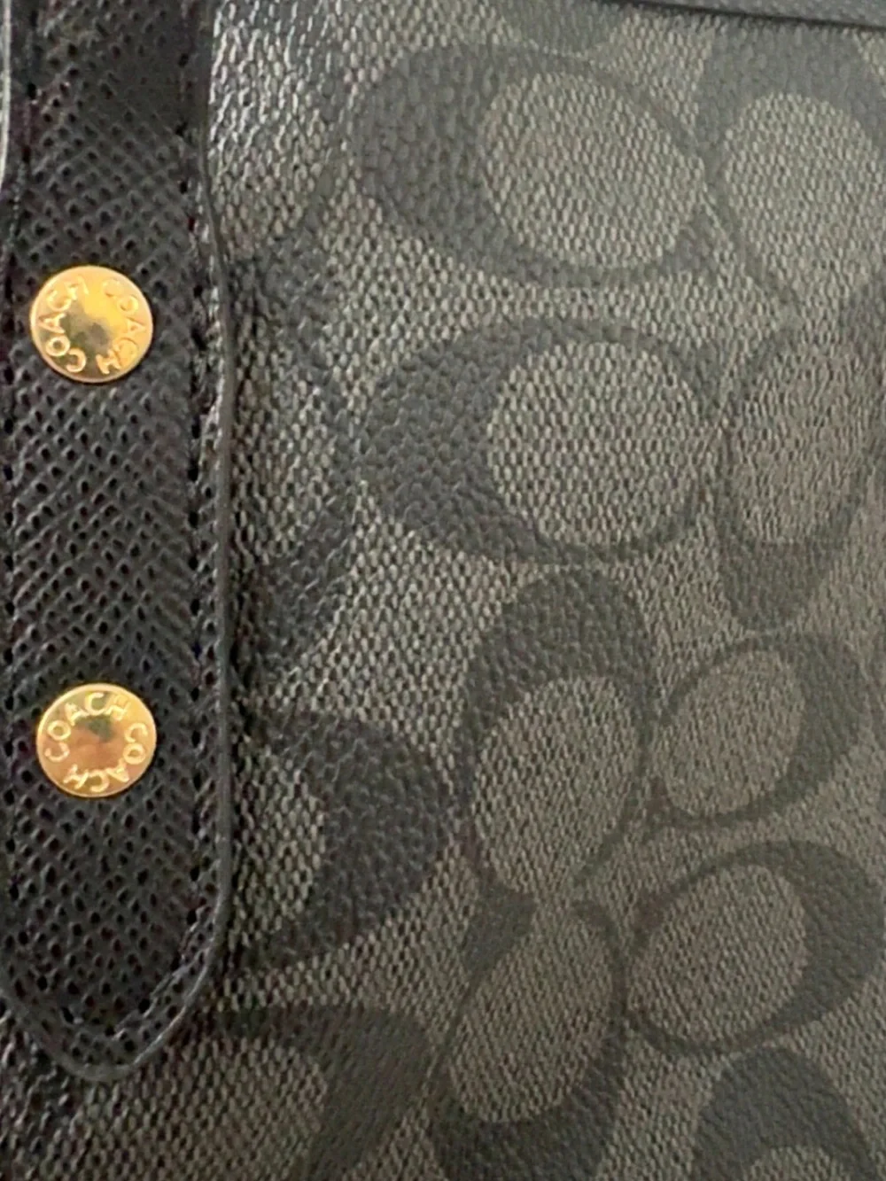 COACH Tote Bag In Signature Canvas Black ( New)(Same Day Shipping)